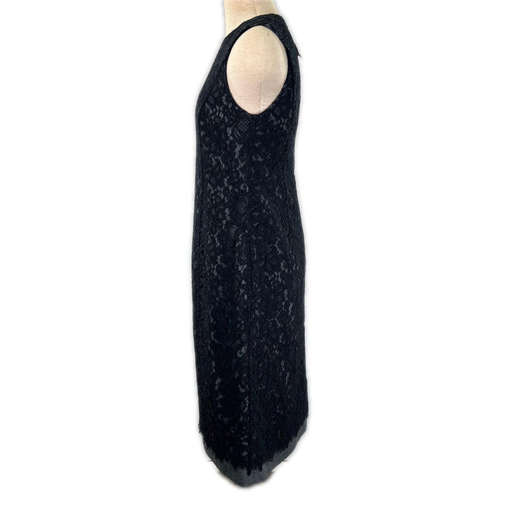 Excellent FOXEY one piece Floral print all-lace sleeveless black wool Women 38