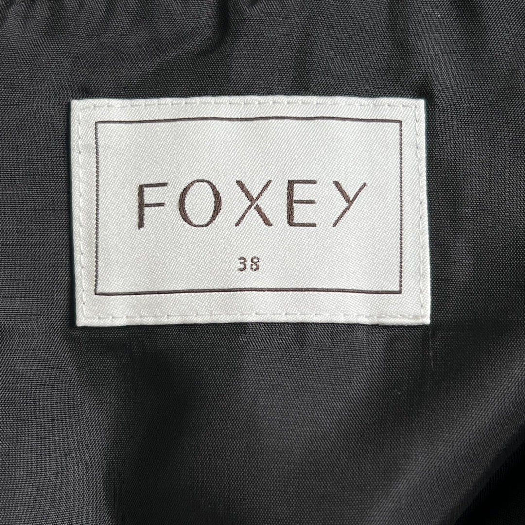 Excellent FOXEY one piece Floral print all-lace sleeveless black wool Women 38