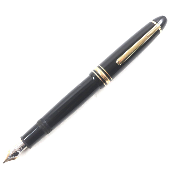 Very Good MONTBLANC fountain pen Meisterstck #147 Traveler Black gold 14K mens