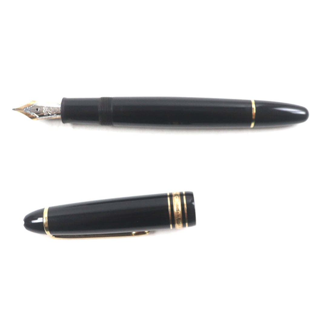 Very Good MONTBLANC fountain pen Meisterstck #147 Traveler Black gold 14K mens
