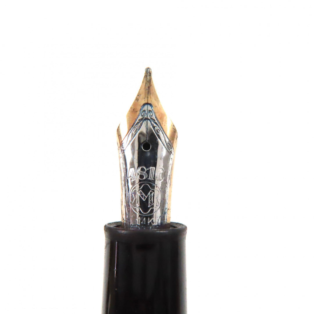Very Good MONTBLANC fountain pen Meisterstck #147 Traveler Black gold 14K mens