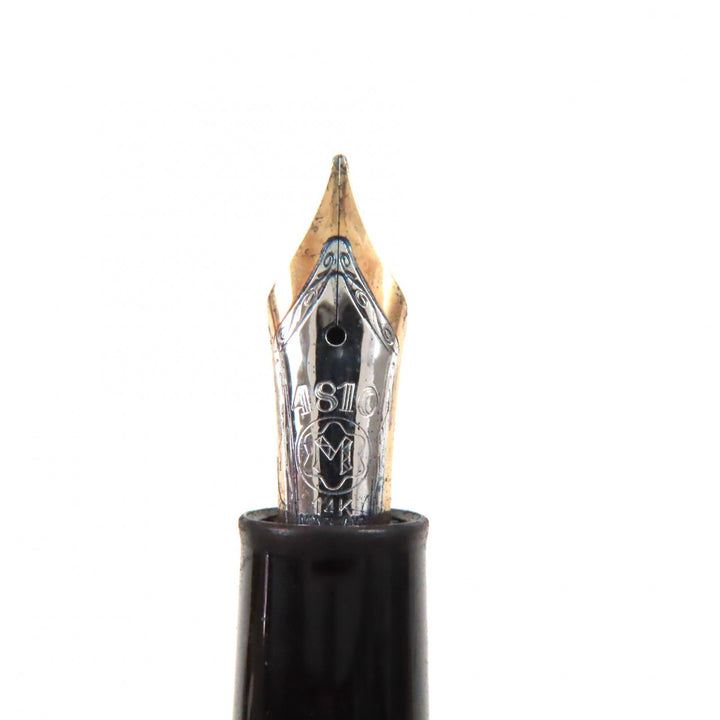 Very Good MONTBLANC fountain pen Meisterstck #147 Traveler Black gold 14K mens