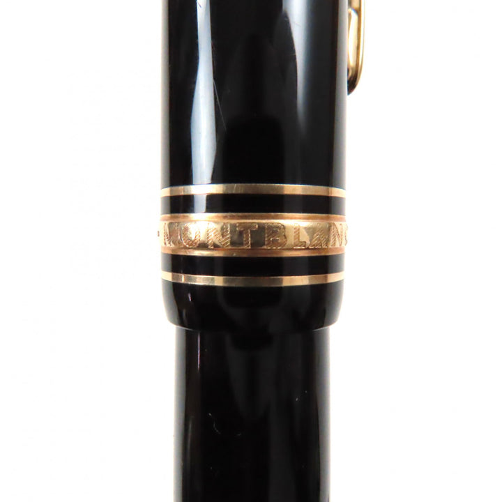 Very Good MONTBLANC fountain pen Meisterstck #147 Traveler Black gold 14K mens