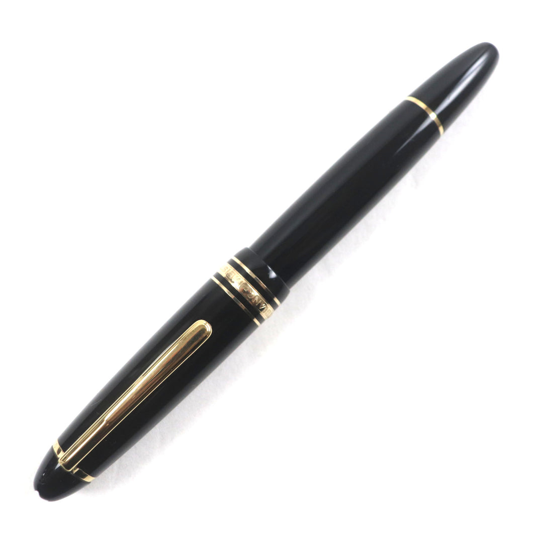 Great MONTBLANC fountain pen Meisterstuck 146 white star Black gold 14K mens