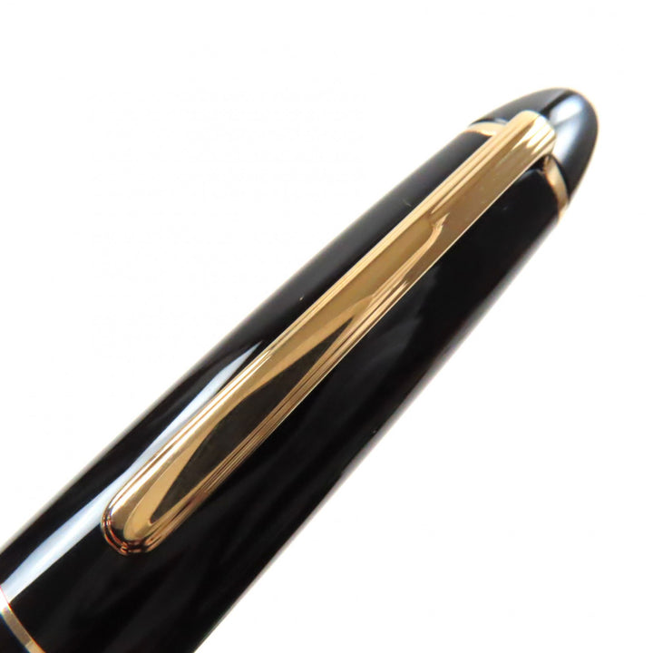 Great MONTBLANC fountain pen Meisterstuck 146 white star Black gold 14K mens