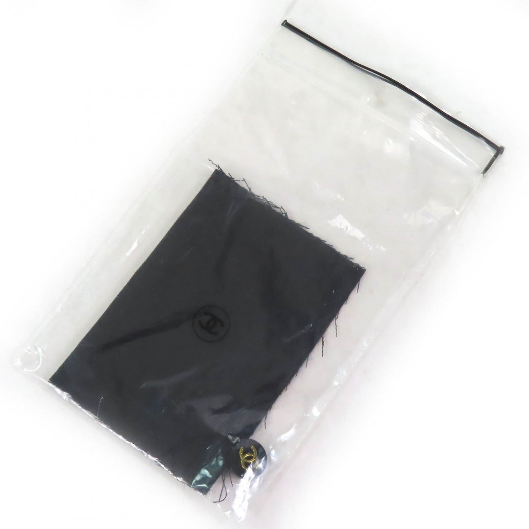Excellent CHANEL Tight Skirt COCO Mark Button COCO Button black wool Women 36 P04919