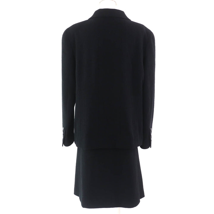 Excellent CHANEL two-piece set COCO Mark Button Wool Tweed Jacket Skirt 48 98A