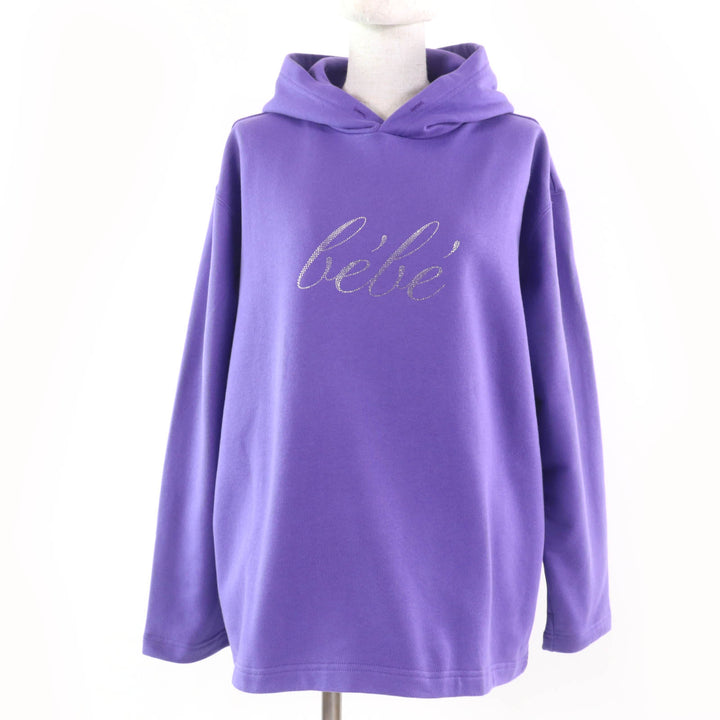 Pristine BALENCIAGA hoodie Bebe Stone with hood purple cotton Women M 670946