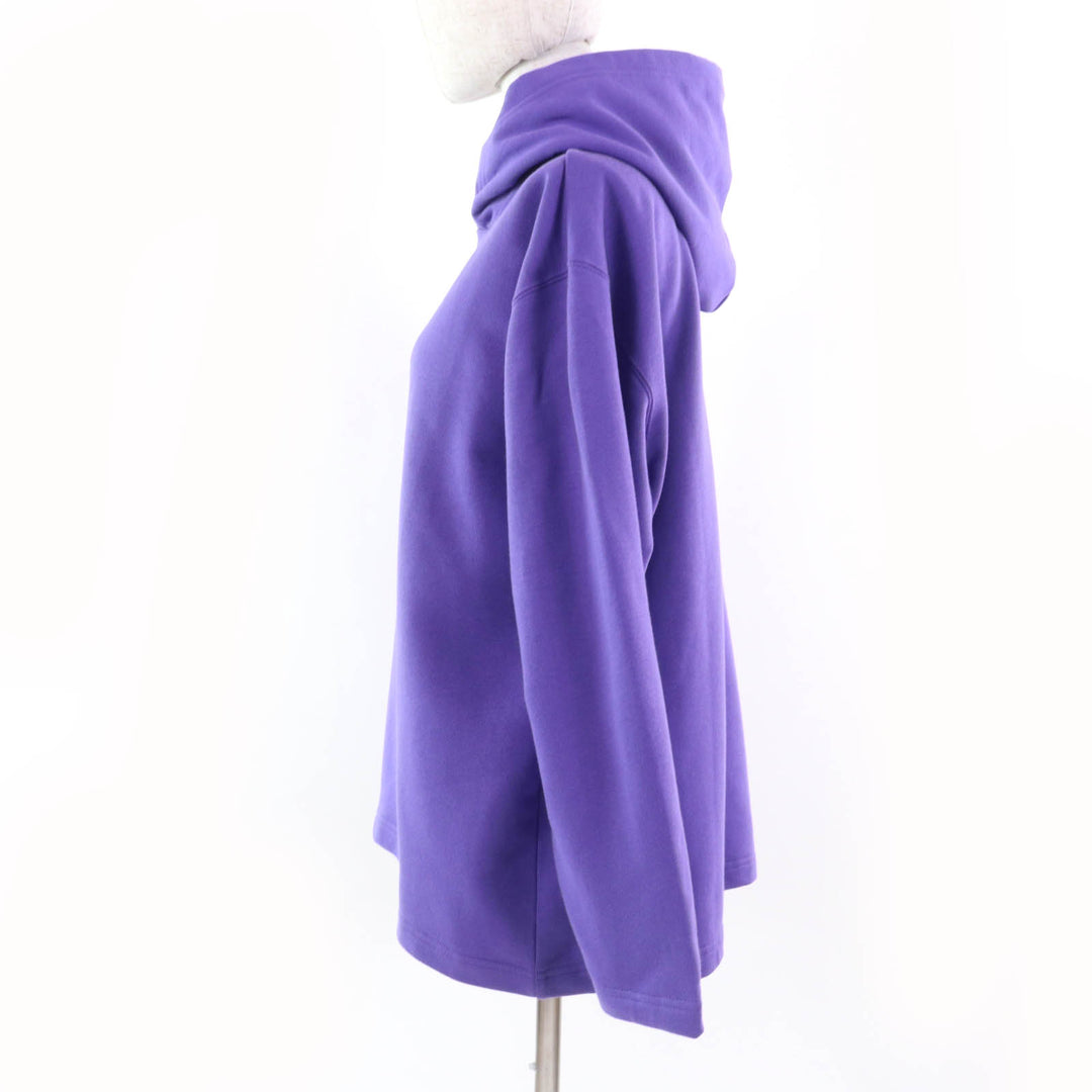 Pristine BALENCIAGA hoodie Bebe Stone with hood purple cotton Women M 670946