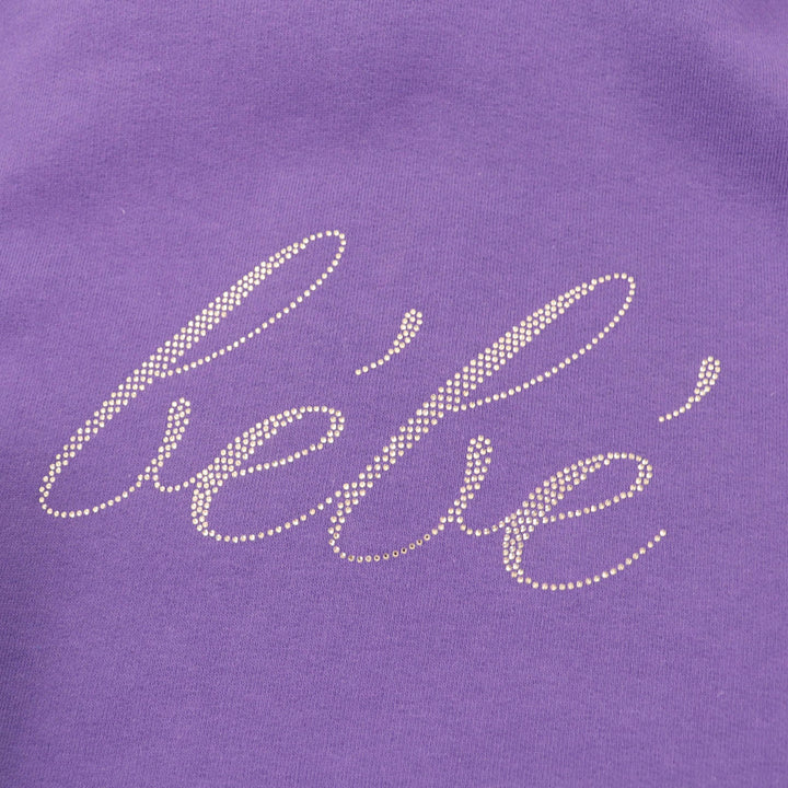 Pristine BALENCIAGA hoodie Bebe Stone with hood purple cotton Women M 670946