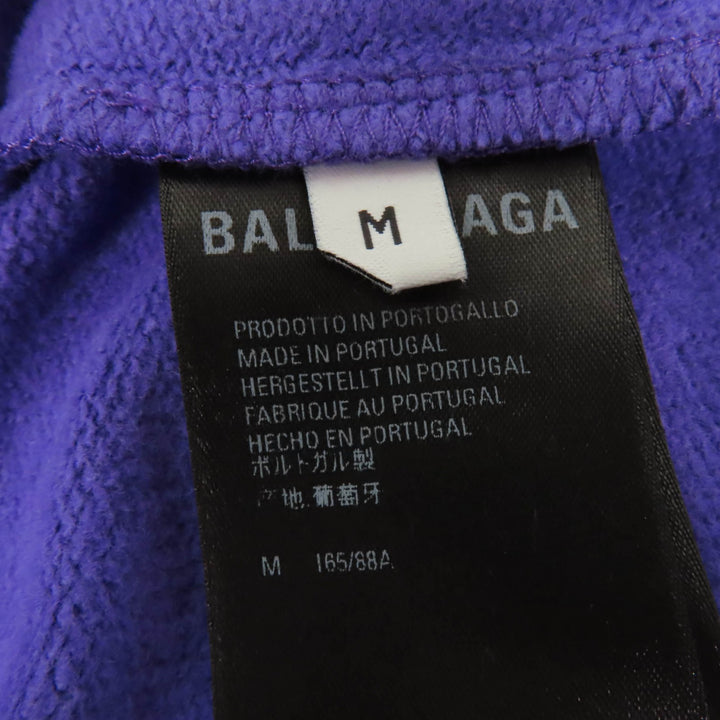 Pristine BALENCIAGA hoodie Bebe Stone with hood purple cotton Women M 670946