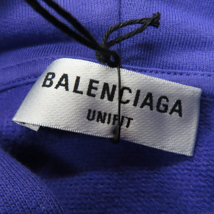 Pristine BALENCIAGA hoodie Bebe Stone with hood purple cotton Women M 670946