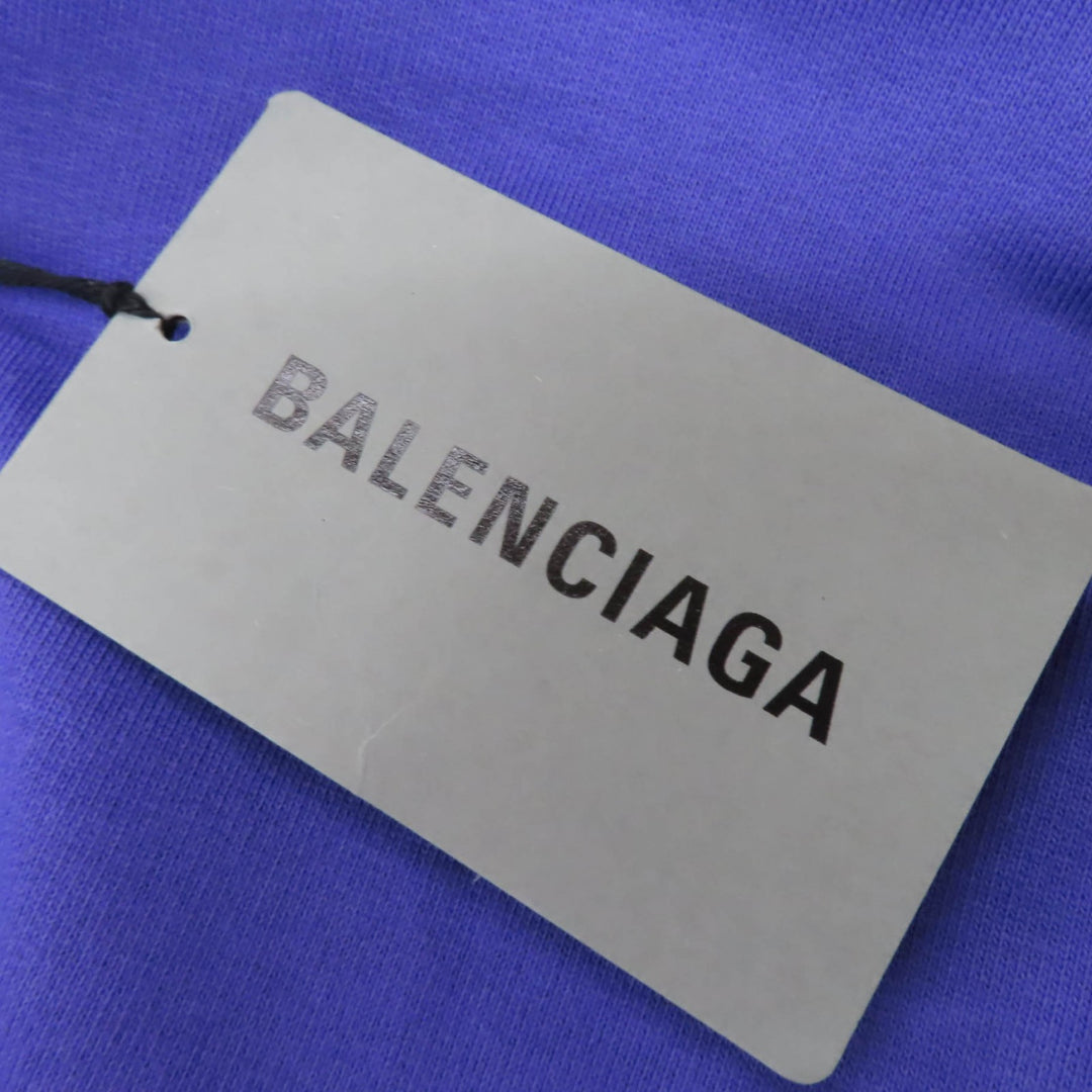 Pristine BALENCIAGA hoodie Bebe Stone with hood purple cotton Women M 670946