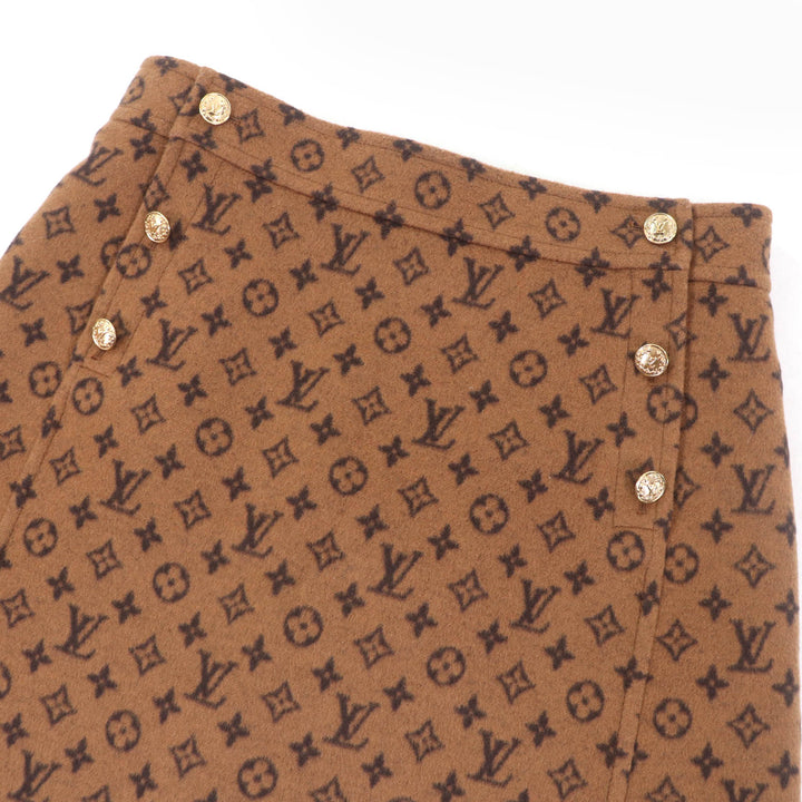 Excellent LOUIS VUITTON Mini skirt Brown wool Women 40