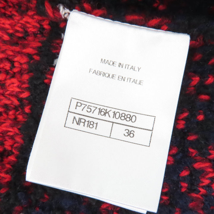 CHANEL Jacket COCO Mark No Collar Tweed series cashmere 36 23B P75716K10880