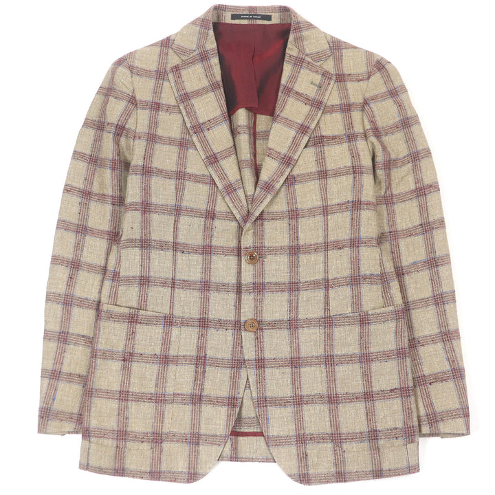 Excellent TAGLIATORE tailored jacket Brilla Check Pattern Single Unconstructed