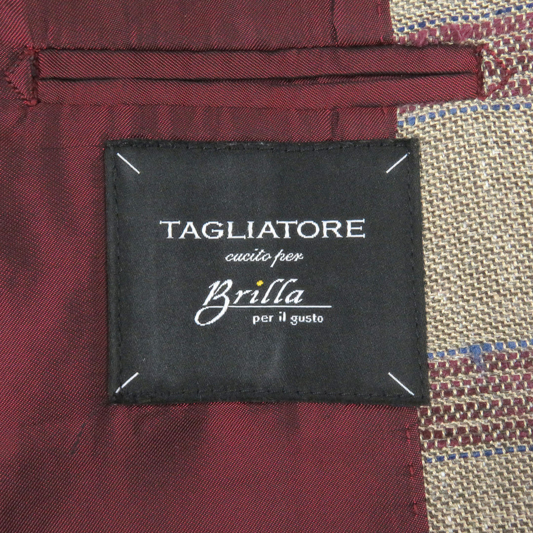 Excellent TAGLIATORE tailored jacket Brilla Check Pattern Single Unconstructed