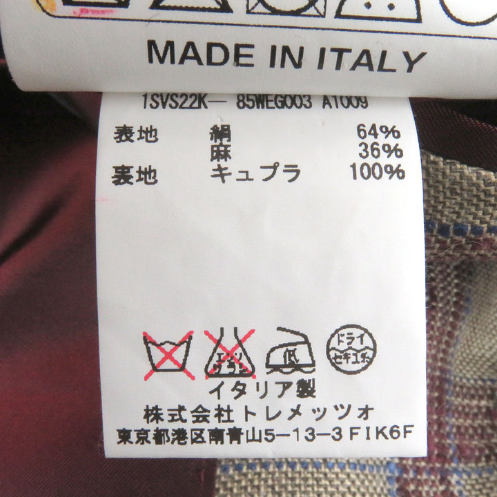 Excellent TAGLIATORE tailored jacket Brilla Check Pattern Single Unconstructed