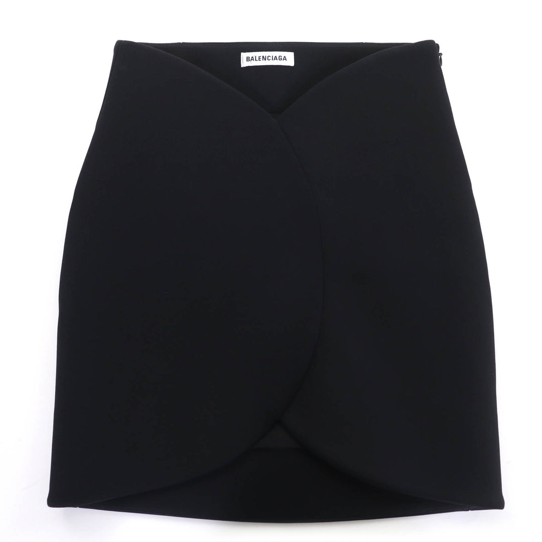 Great BALENCIAGA Mini skirt bonding black Rayon Women 34 662987