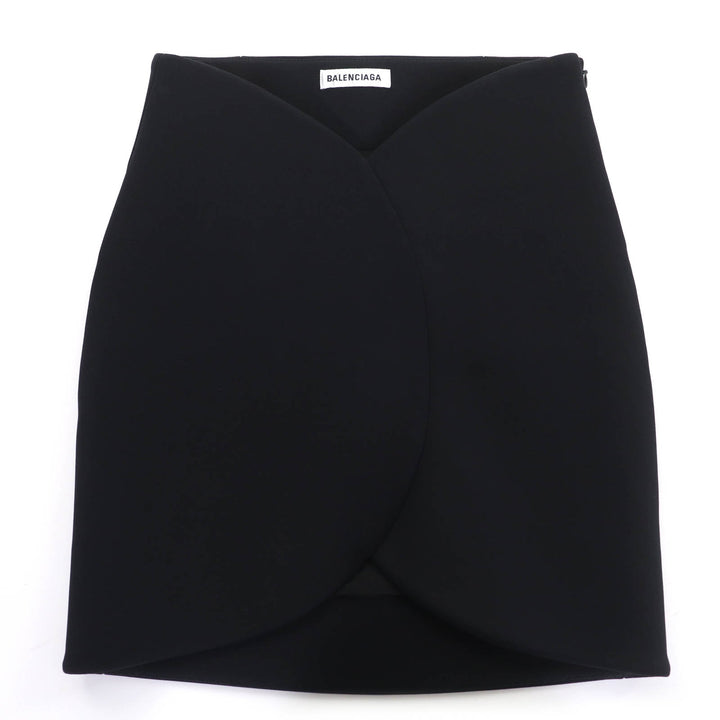 Great BALENCIAGA Mini skirt bonding black Rayon Women 34 662987