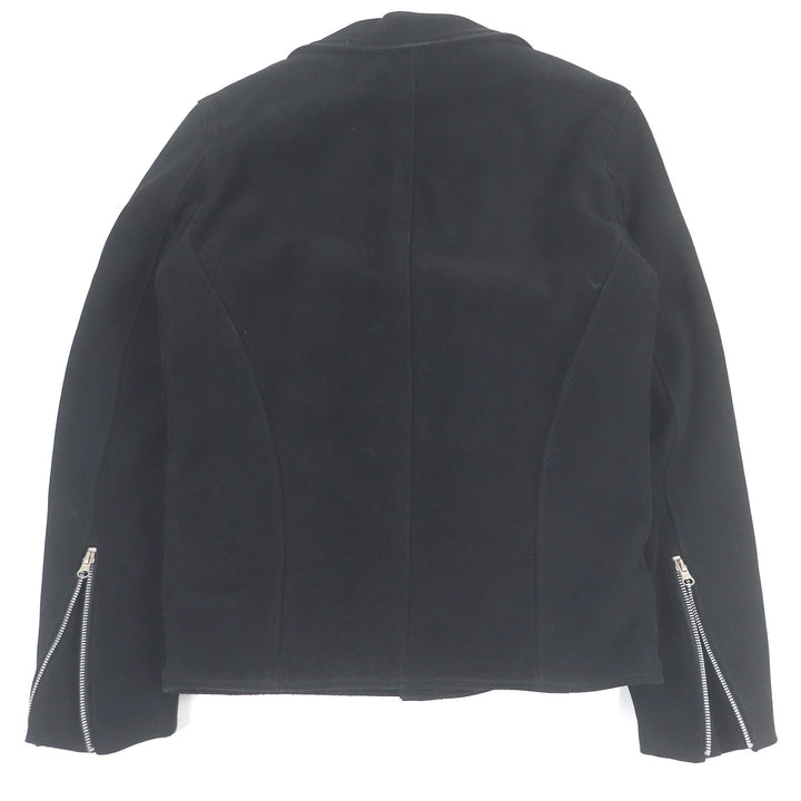 Great VANSON Ron Herman Leather jacket Double rider suede black Cowhide mens 34