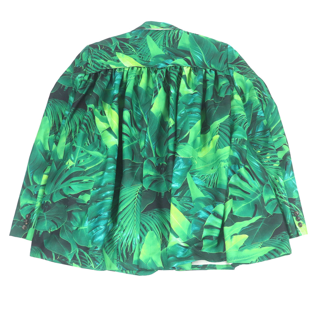 Pristine COMME des GARCONS HOMME PLUS Jacket Leaf All-Over Print Gathered green
