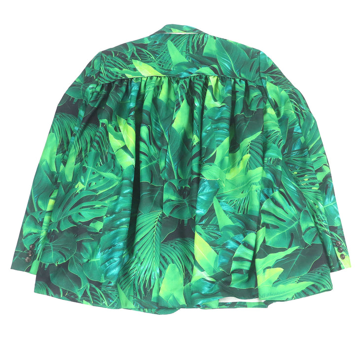 Pristine COMME des GARCONS HOMME PLUS Jacket Leaf All-Over Print Gathered green