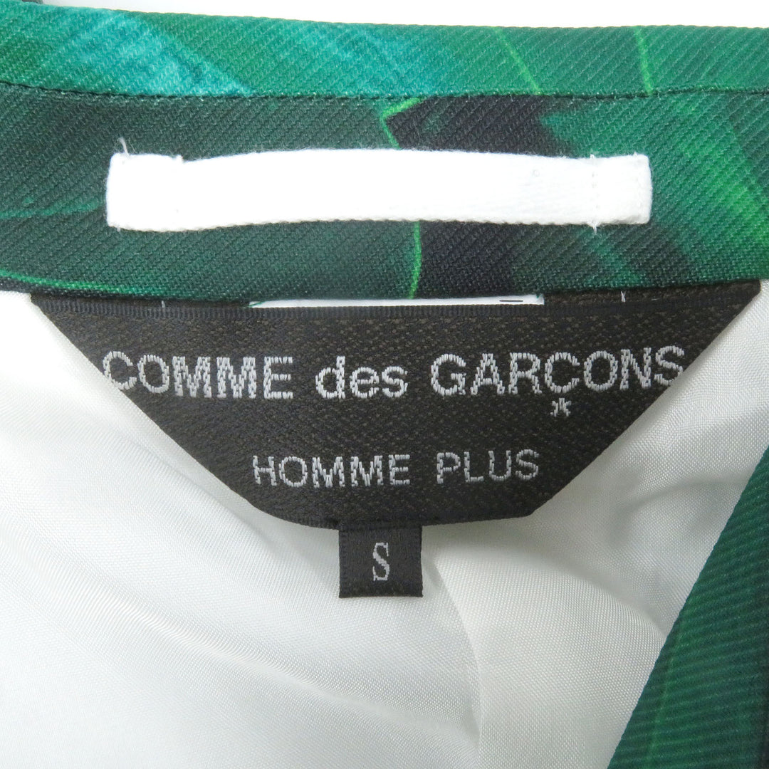 Pristine COMME des GARCONS HOMME PLUS Jacket Leaf All-Over Print Gathered green