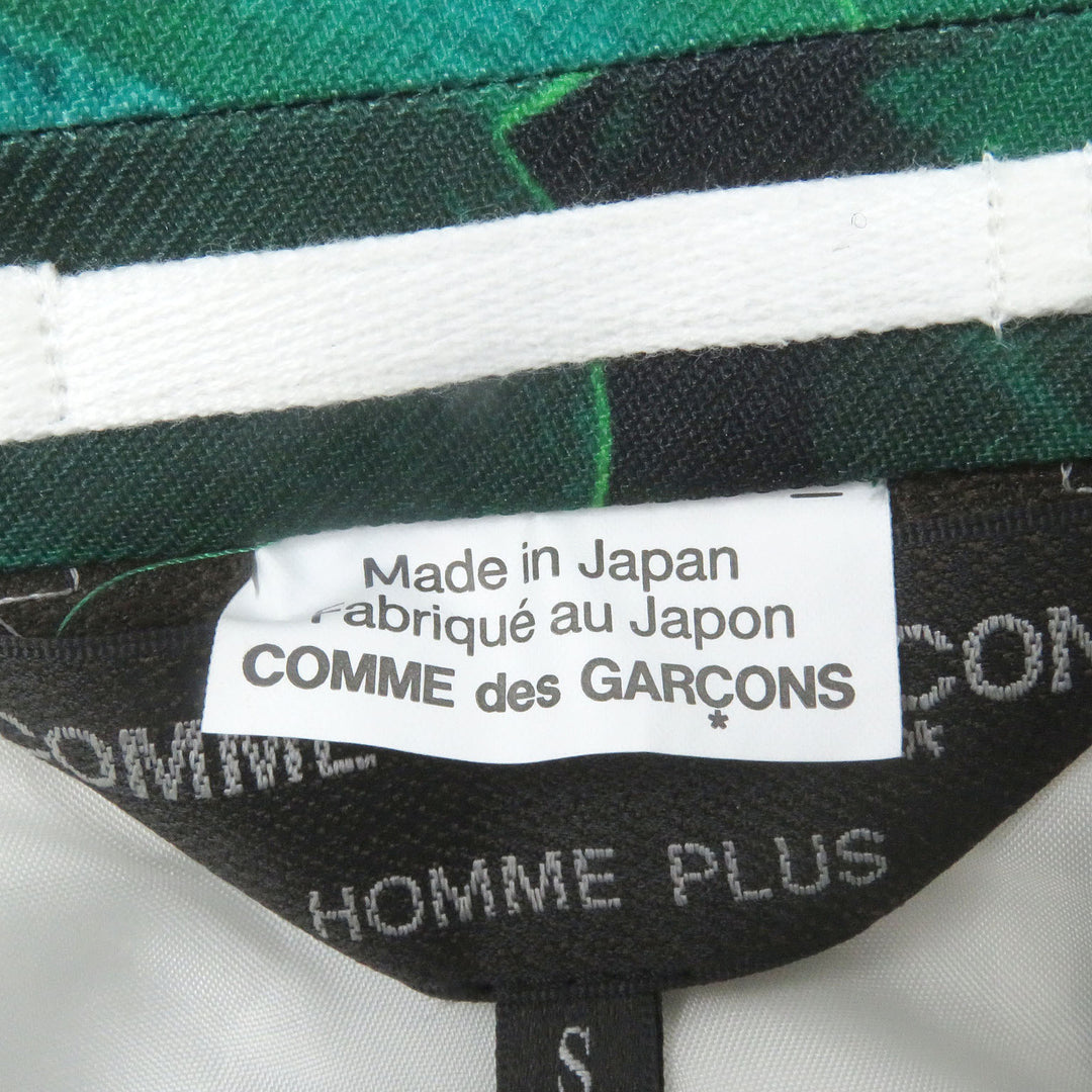 Pristine COMME des GARCONS HOMME PLUS Jacket Leaf All-Over Print Gathered green