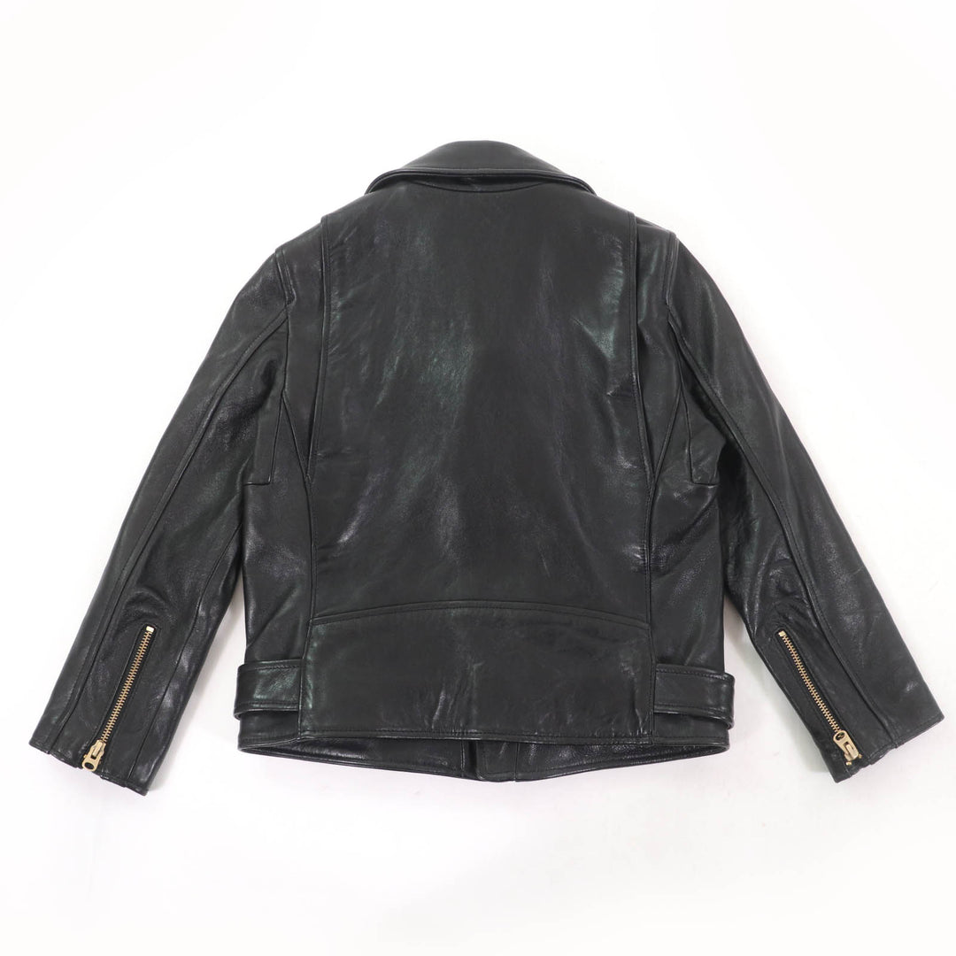 Great beautiful people Leather jacket Lamb leather black Sheep leather Kids 1855402412