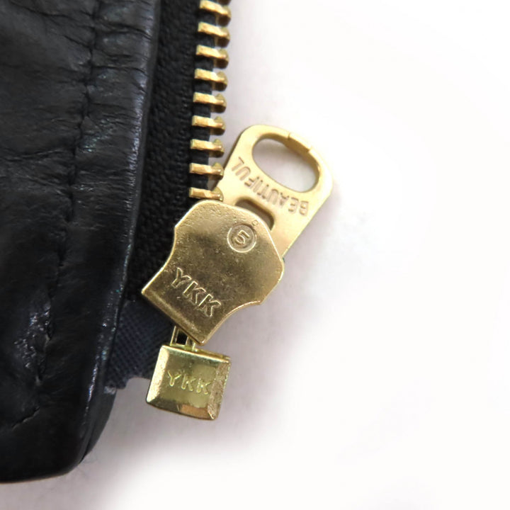 Great beautiful people Leather jacket Lamb leather black Sheep leather Kids 1855402412