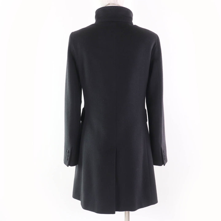 Great MaxMara STUDIO coat Stand collar Charcoal gray Virgin wool Women 36