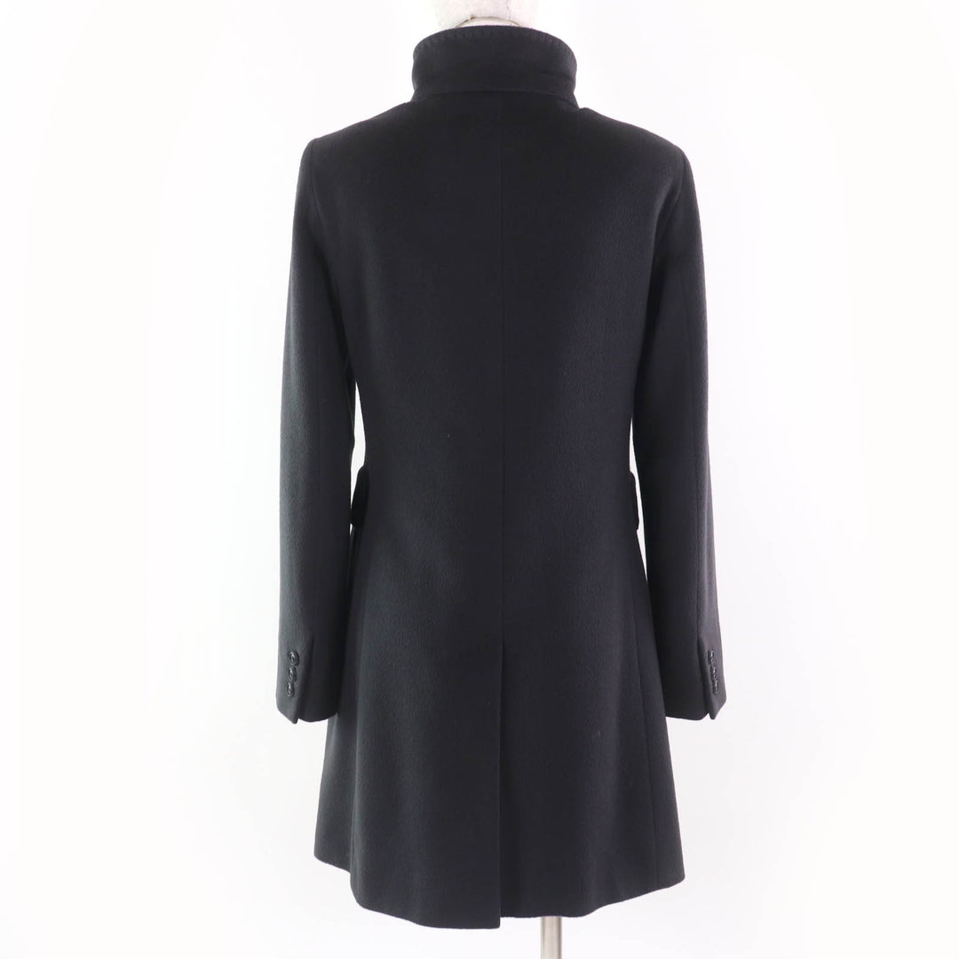 Great MaxMara STUDIO coat Stand collar Charcoal gray Virgin wool Women 36