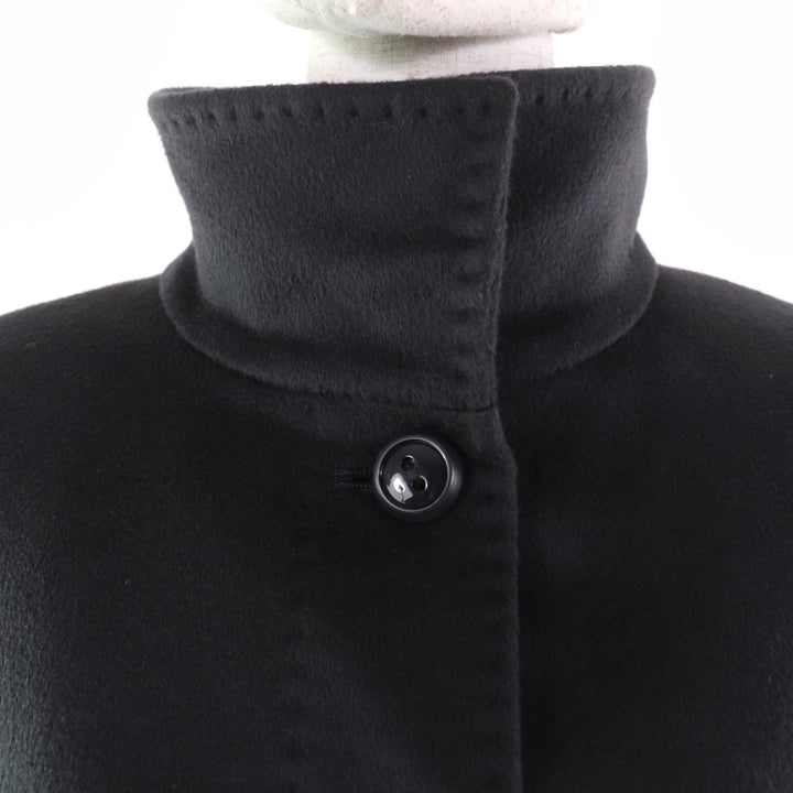 Great MaxMara STUDIO coat Stand collar Charcoal gray Virgin wool Women 36