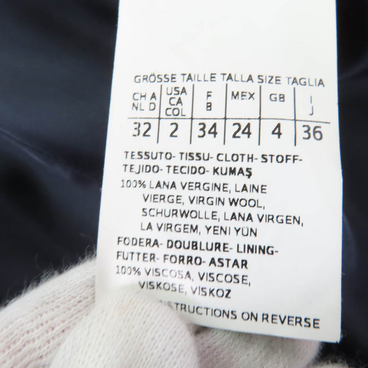 Great MaxMara STUDIO coat Stand collar Charcoal gray Virgin wool Women 36