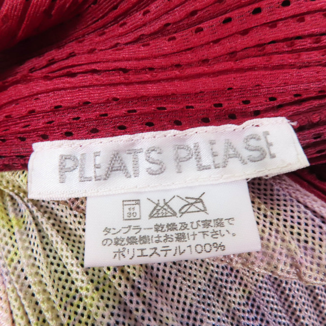 Excellent PLEATS PLEASE T-shirt No sleeve multicolor polyester Women4 PP12-JK611