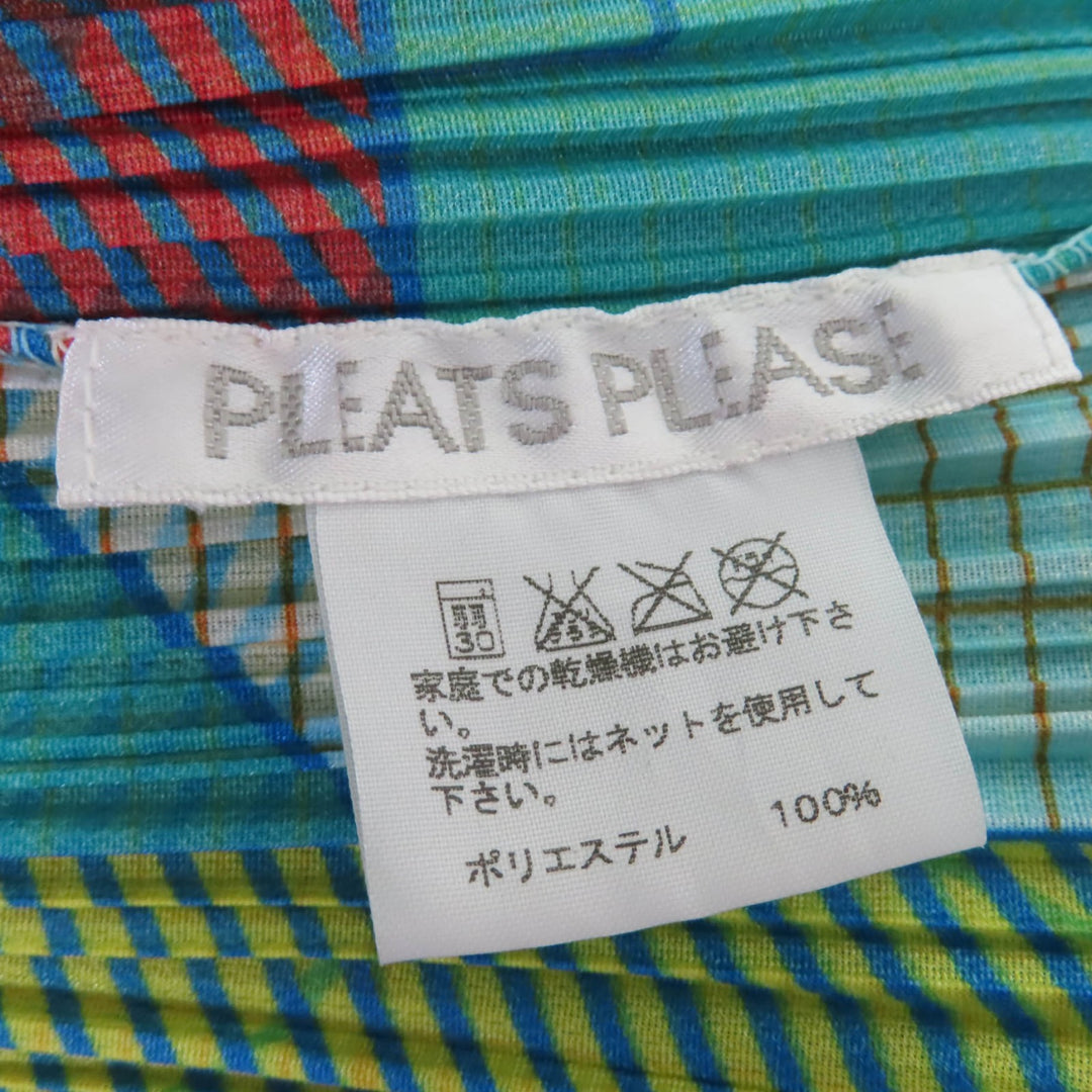 Excellent PLEATS PLEASE T-shirt Geometric all-over print long sleeves 3