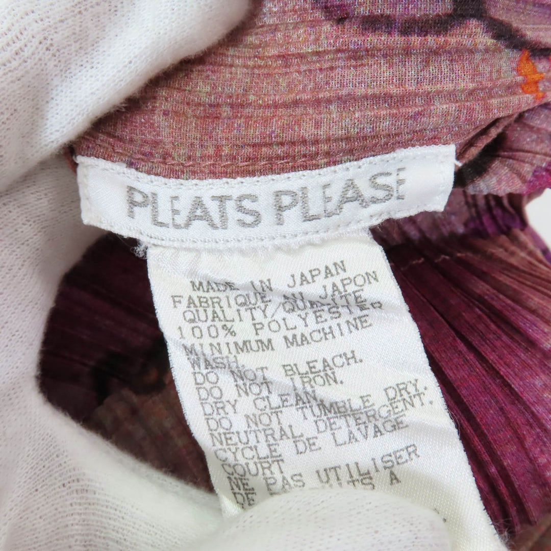 Excellent PLEATS PLEASE shirt Peony Botanical Flower Rare Peony 3