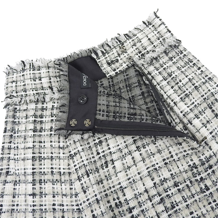 Excellent DOLCE&GABBANA skirt Mohair blend knee-length tweed skirt, tight fit Women 36
