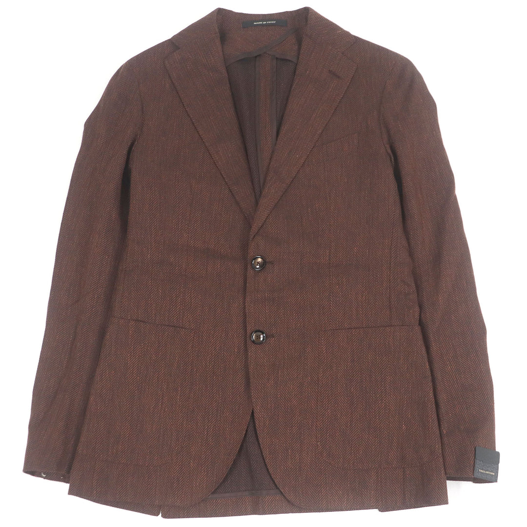 Pristine TAGLIATORE tailored jacket Single unconstructed jacket Brown linen