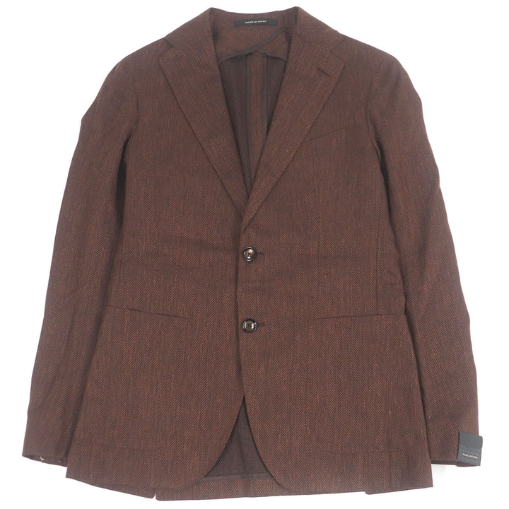 Pristine TAGLIATORE tailored jacket Single unconstructed jacket Brown linen