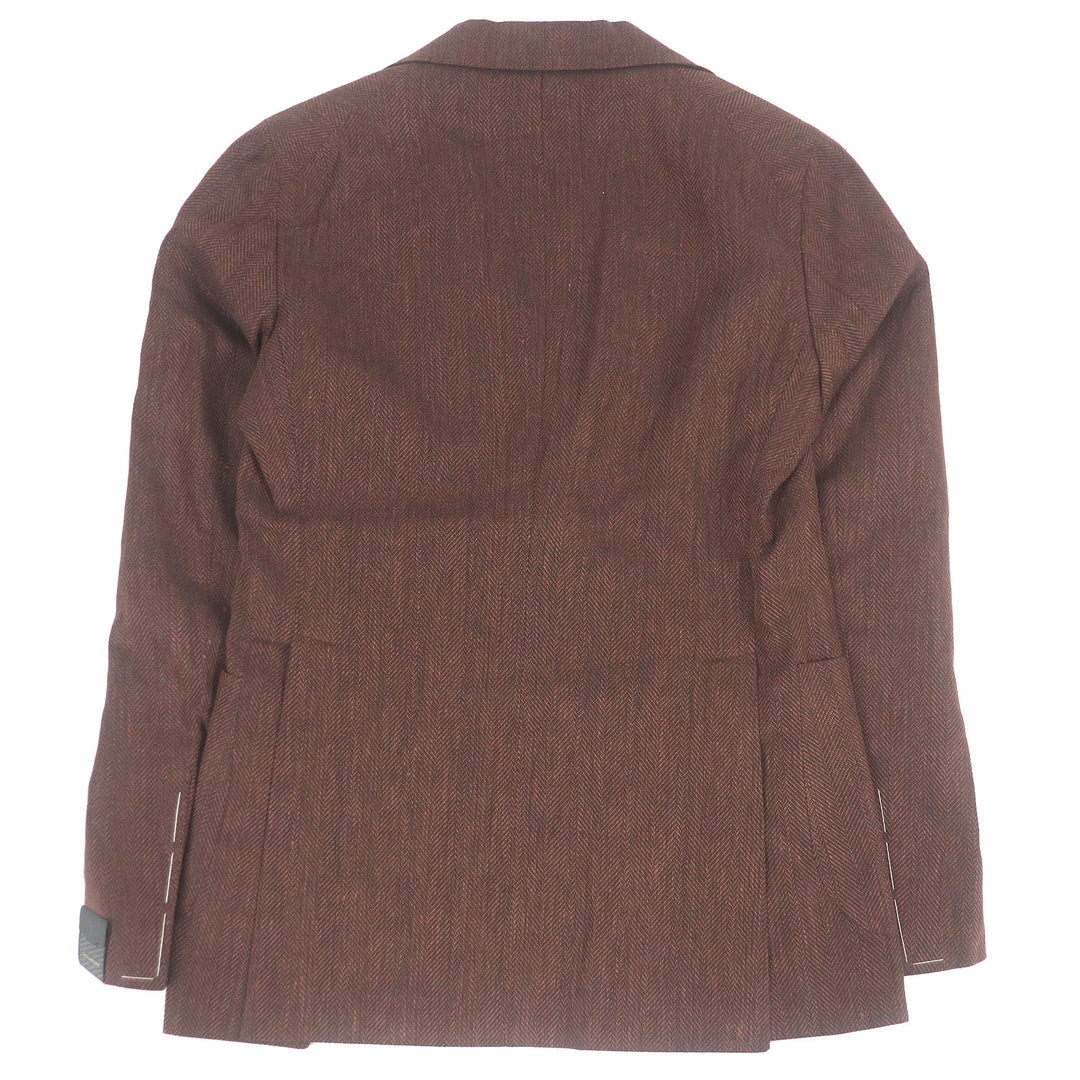 Pristine TAGLIATORE tailored jacket Single unconstructed jacket Brown linen