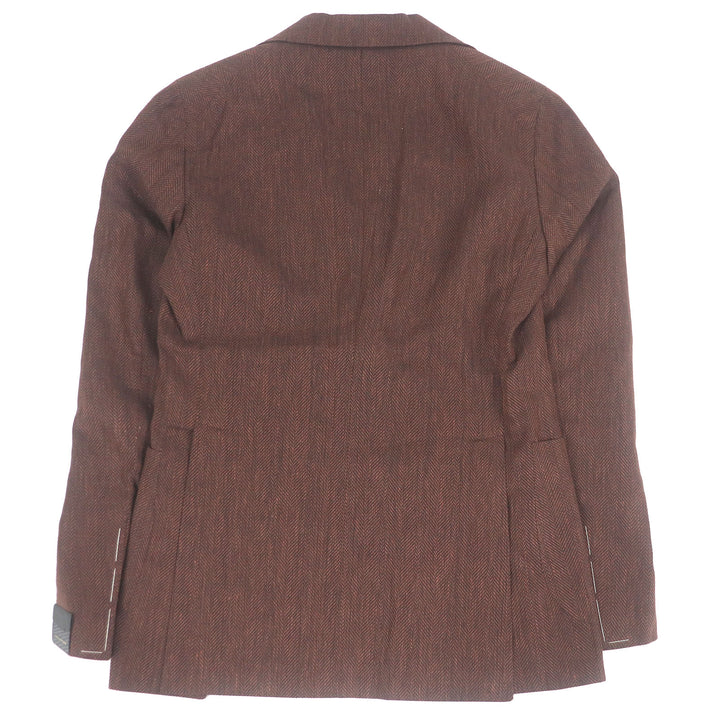 Pristine TAGLIATORE tailored jacket Single unconstructed jacket Brown linen