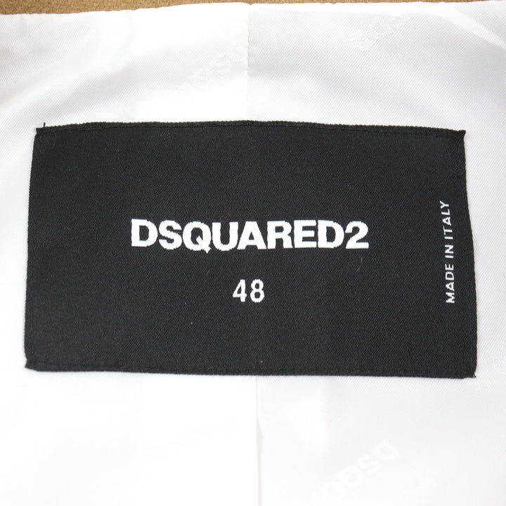 Excellent DSQUARED2 pea coat Double Breasted with Strap and Lined Sleeves 48 S74AA0264
