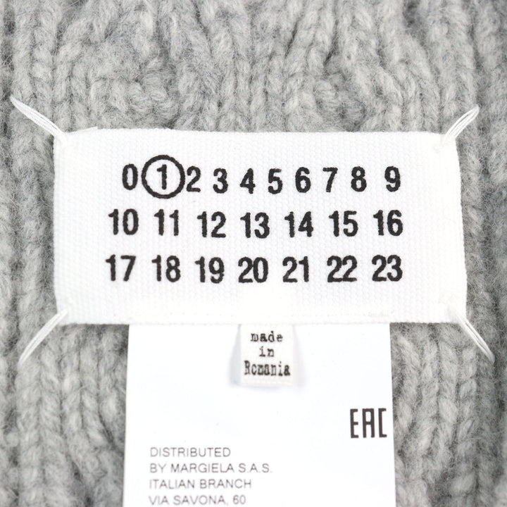 Excellent Maison Margiela 1 Best Icon Stitch V-neck poncho-style cable sweater M