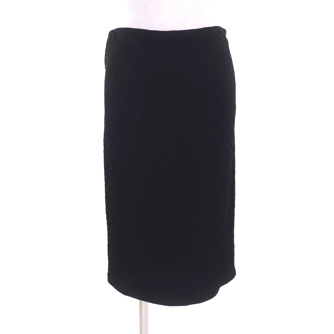 Excellent GUCCI Tight Skirt GG pattern knee-length black Rayon Women 36 771291