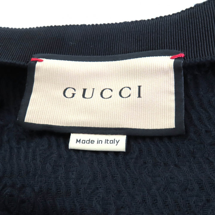 Excellent GUCCI Tight Skirt GG pattern knee-length black Rayon Women 36 771291