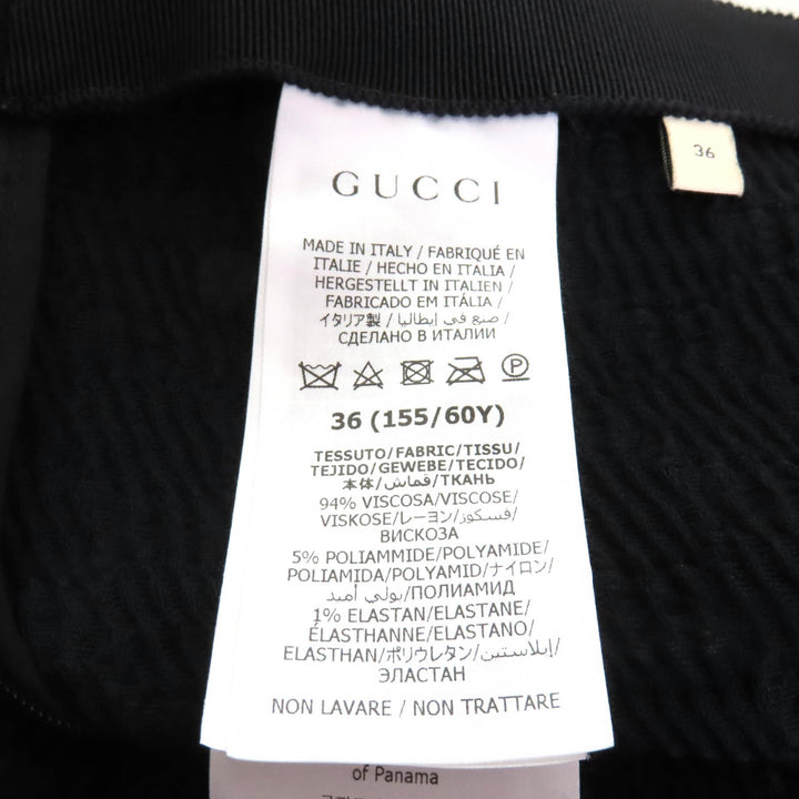 Excellent GUCCI Tight Skirt GG pattern knee-length black Rayon Women 36 771291