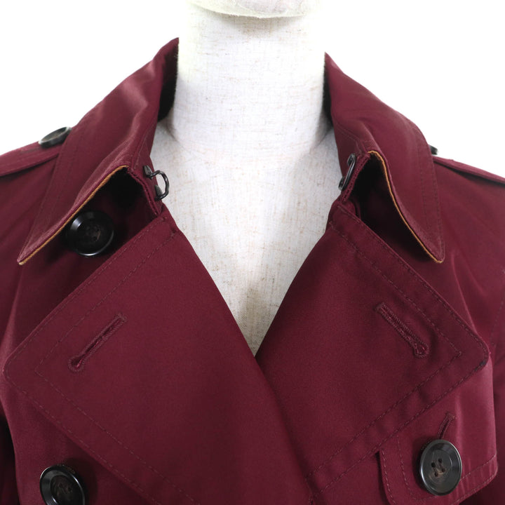 Pristine COACH trench coat Bordeaux cotton Women XS F34025