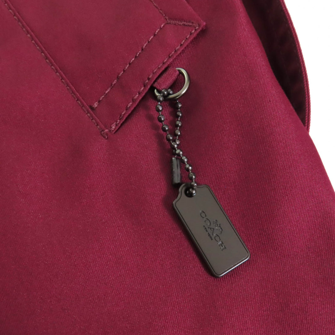 Pristine COACH trench coat Bordeaux cotton Women XS F34025